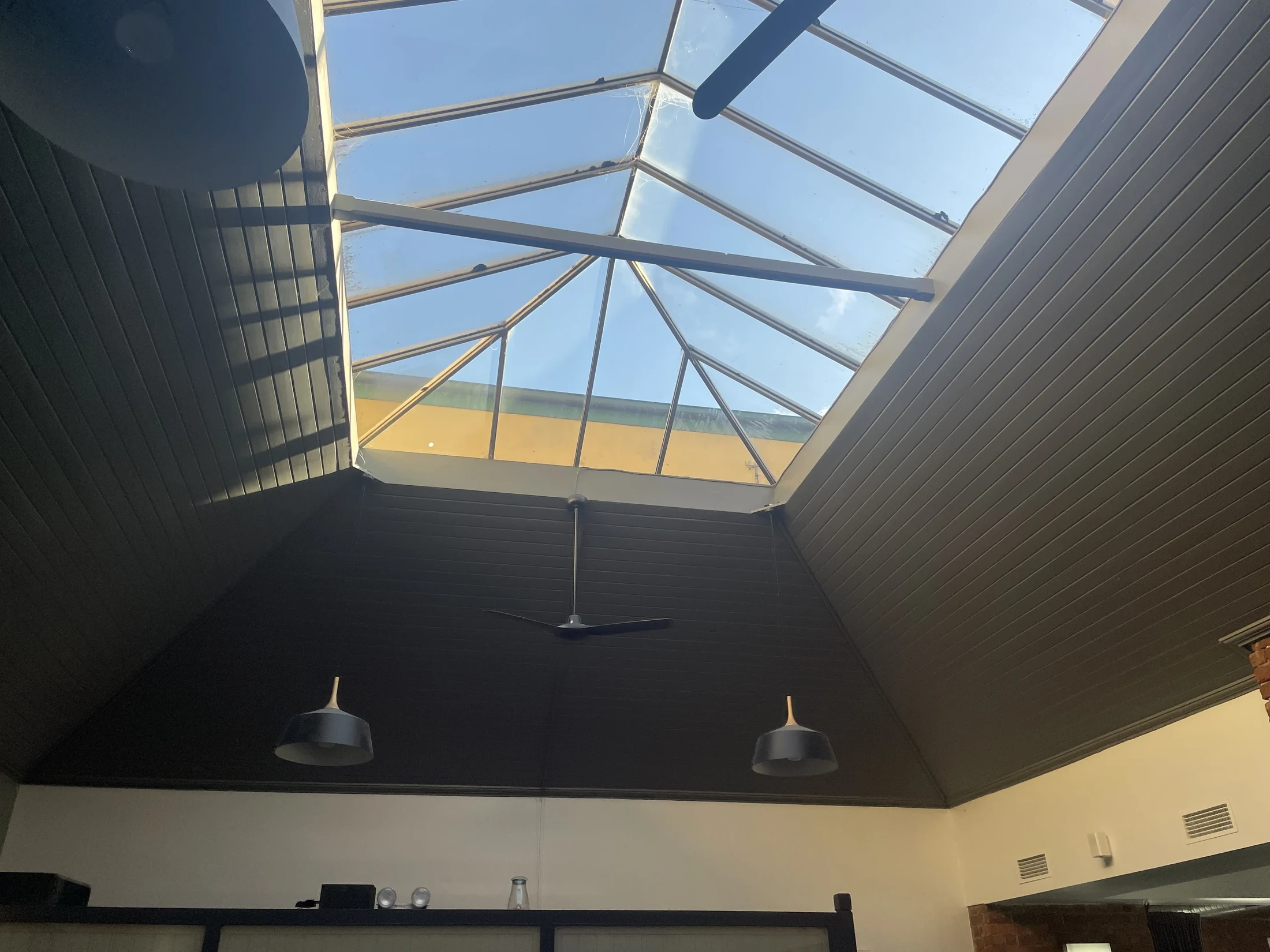 roof with glass